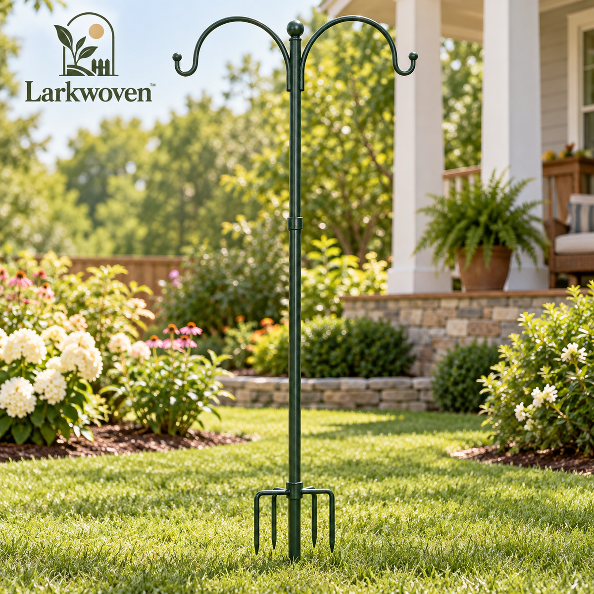 Double Shepherd Hook Bird Feeder Stand