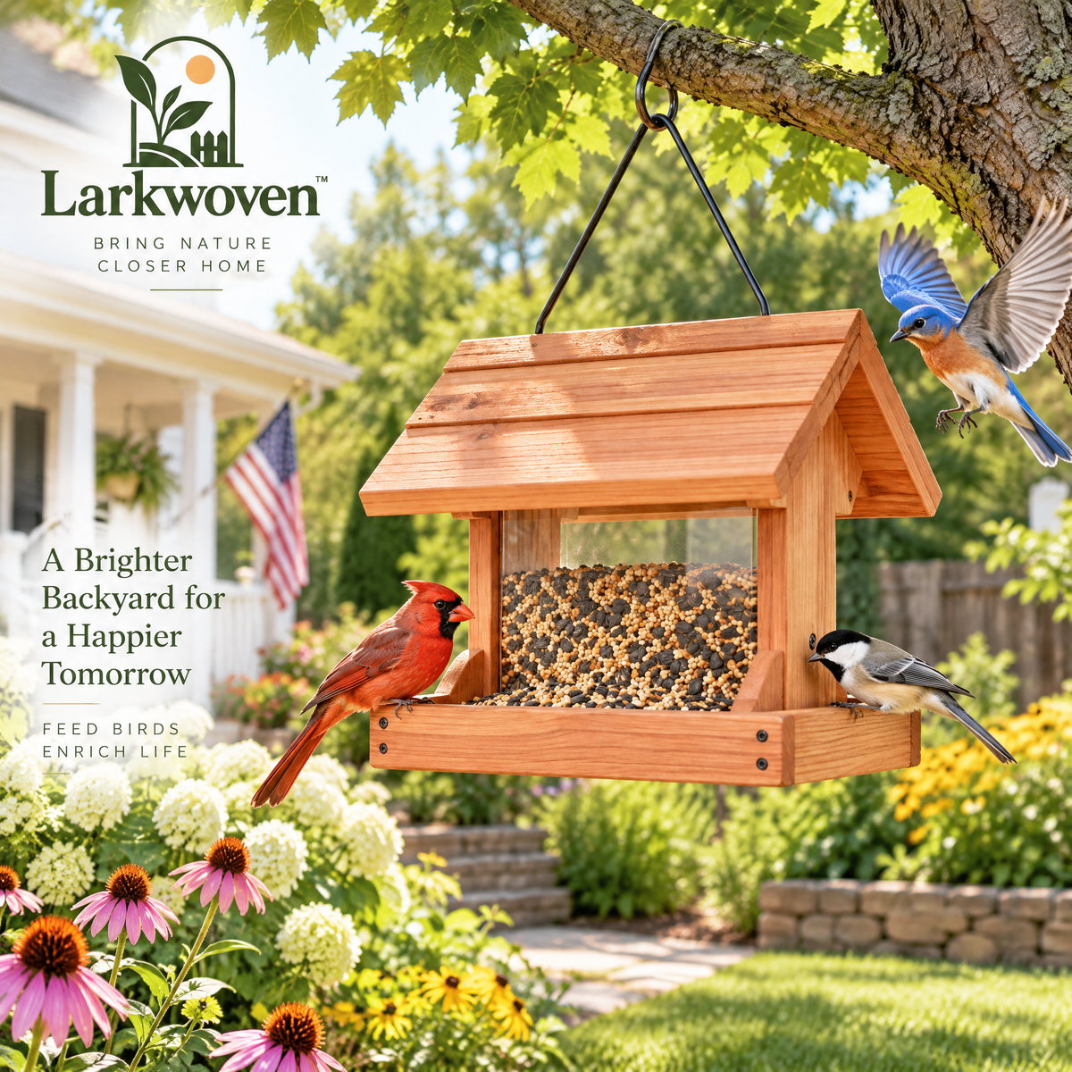 Cedar Hopper Bird Feeder
