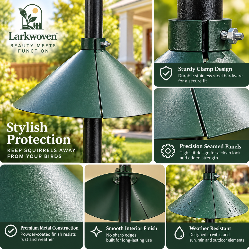 Pole-Mount Cone Squirrel Baffle
