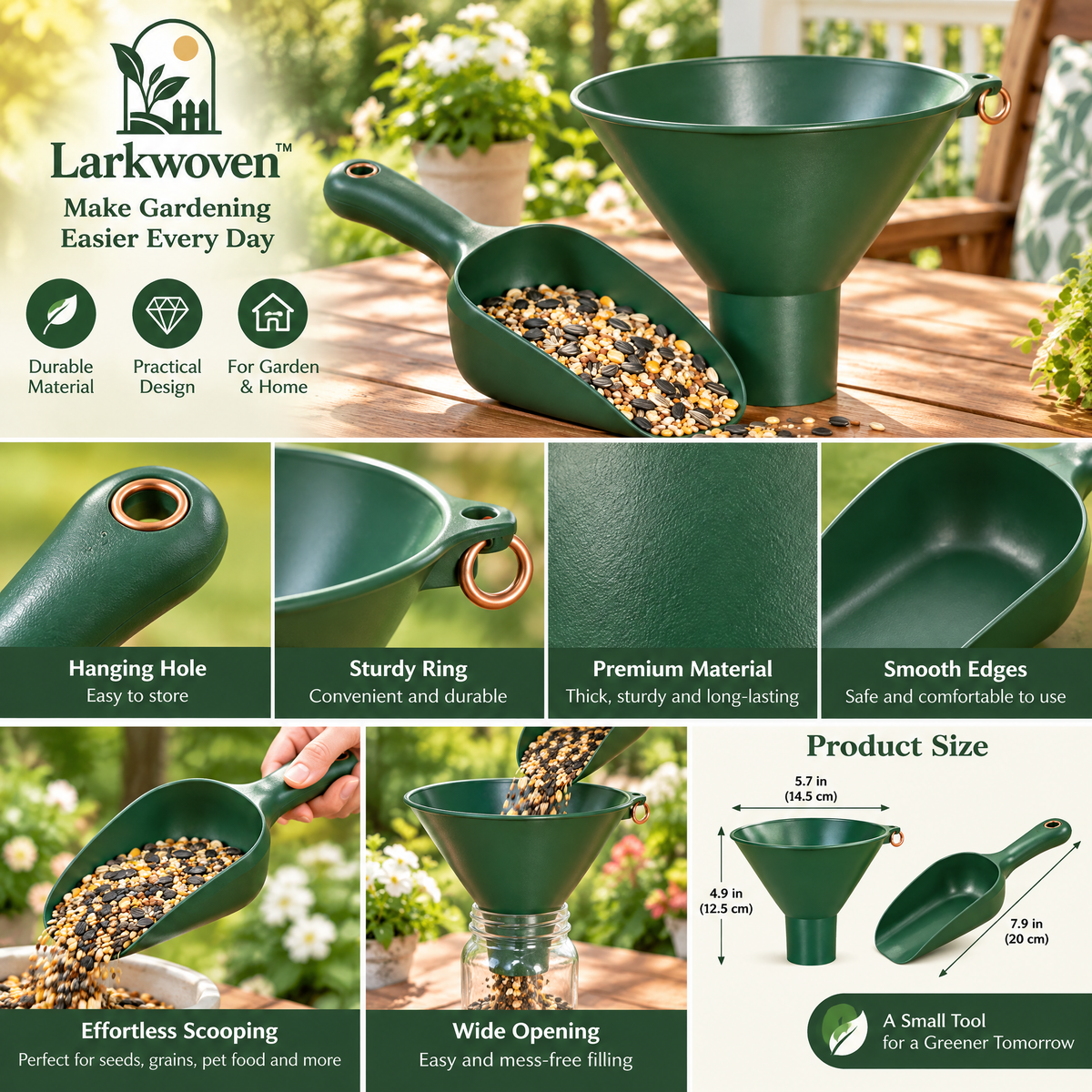 Birdseed Scoop & Wide-Mouth Funnel Set