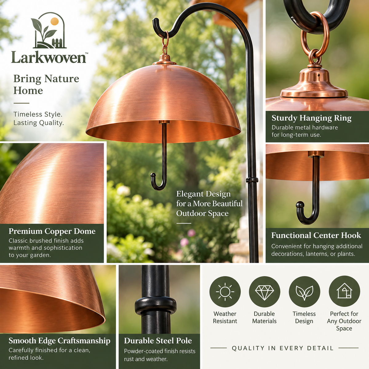 Hanging Dome Squirrel Baffle