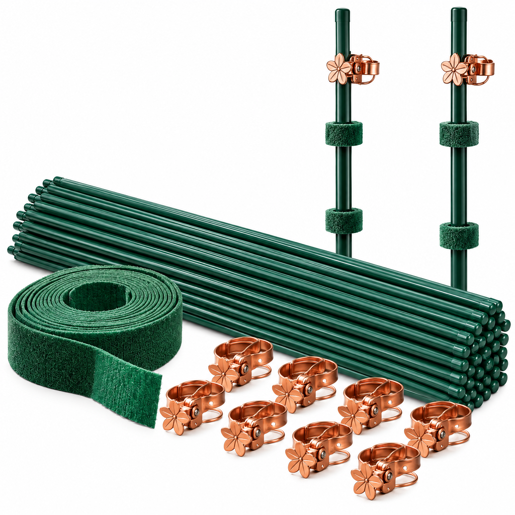 Garden Plant Stake, Tie & Clip Kit