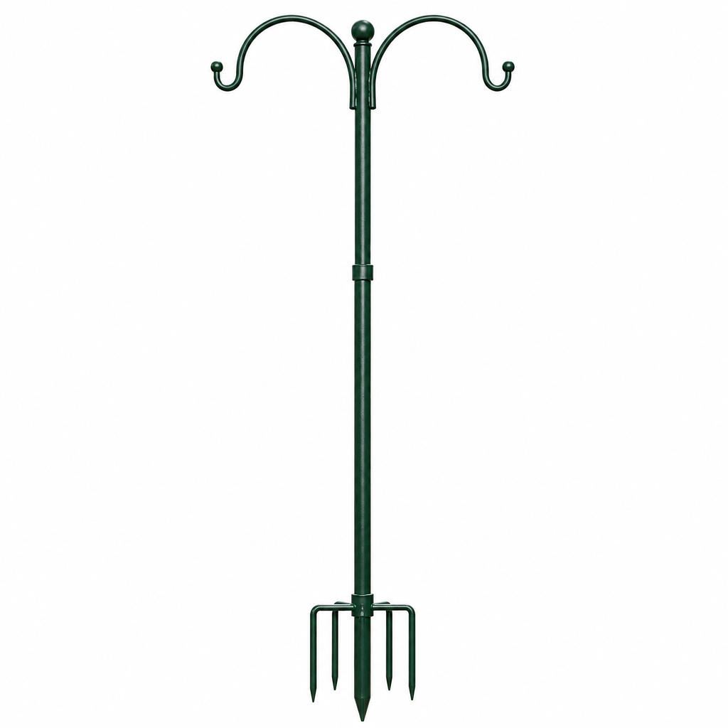 Double Shepherd Hook Bird Feeder Stand