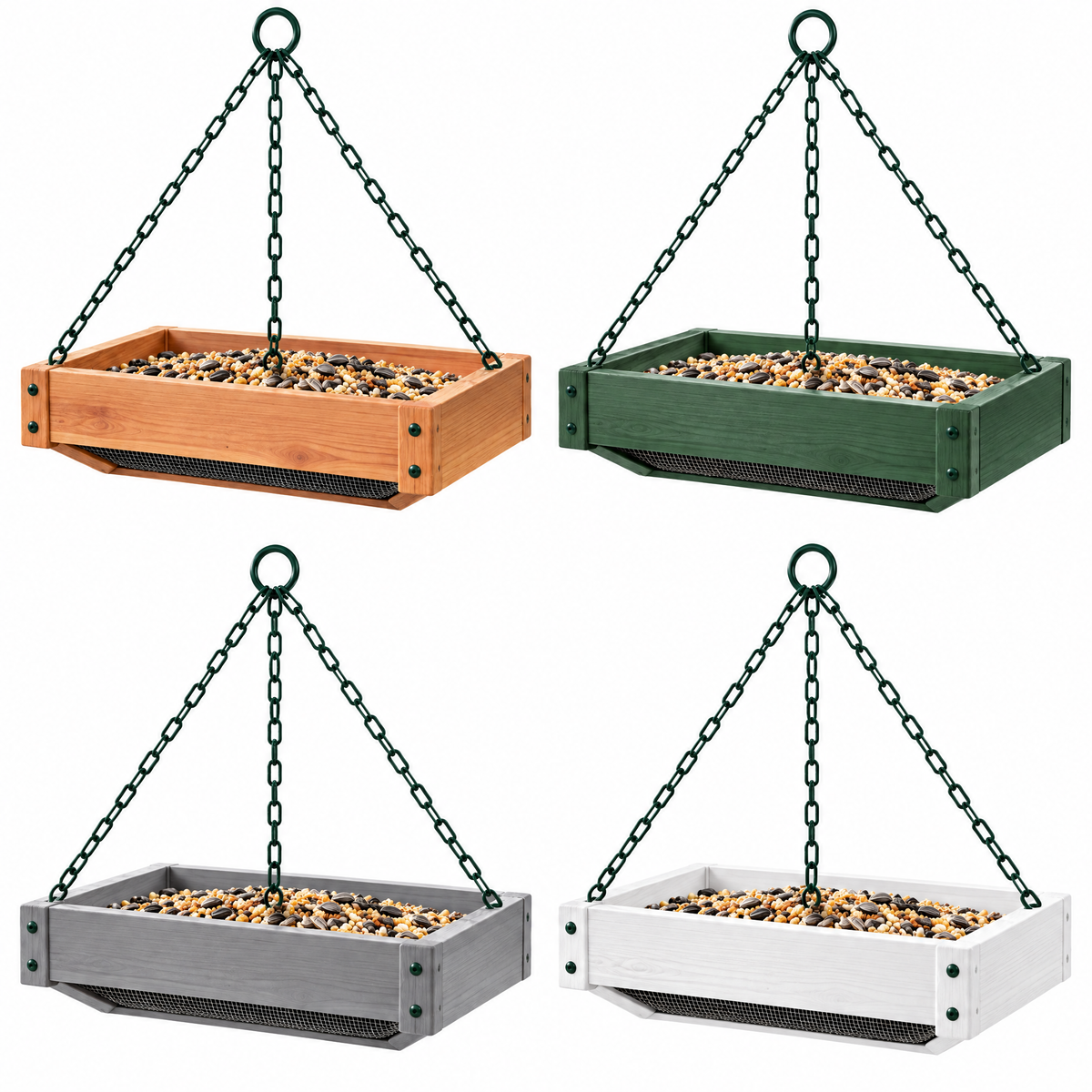 Hanging Cedar Platform Bird Feeder