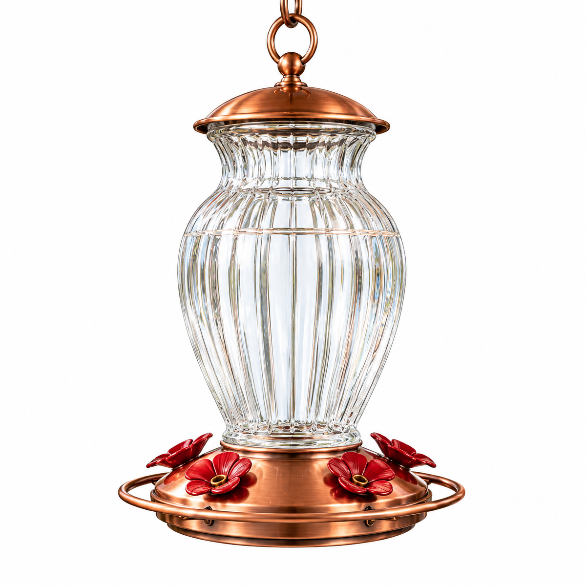 Ruby Glass Hummingbird Feeder
