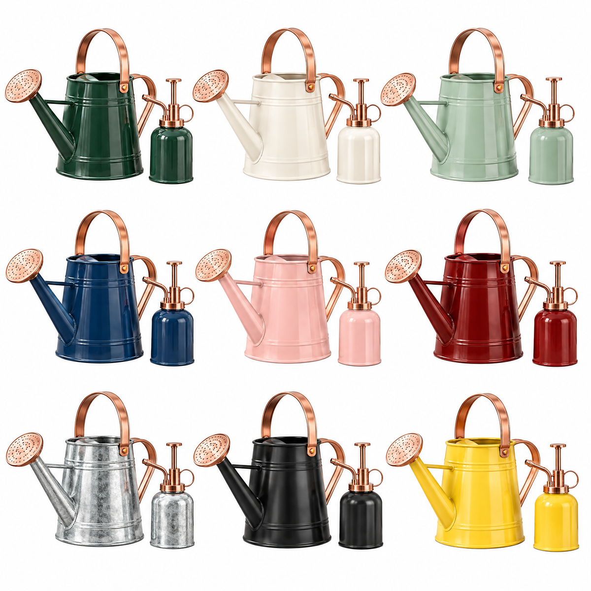 Metal Watering Can & Mist Sprayer Set
